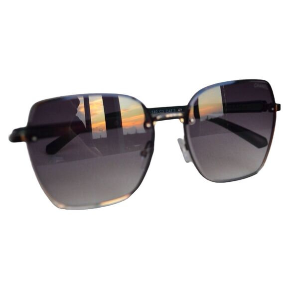 Chanel 19471 Square Sunglasses | Green/Silver | 58-18-140 | Women’s - Picture 4 of 16